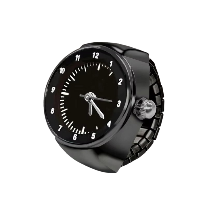 White Black Color Creative Vintage Punk Quartz Watches Finger Rings